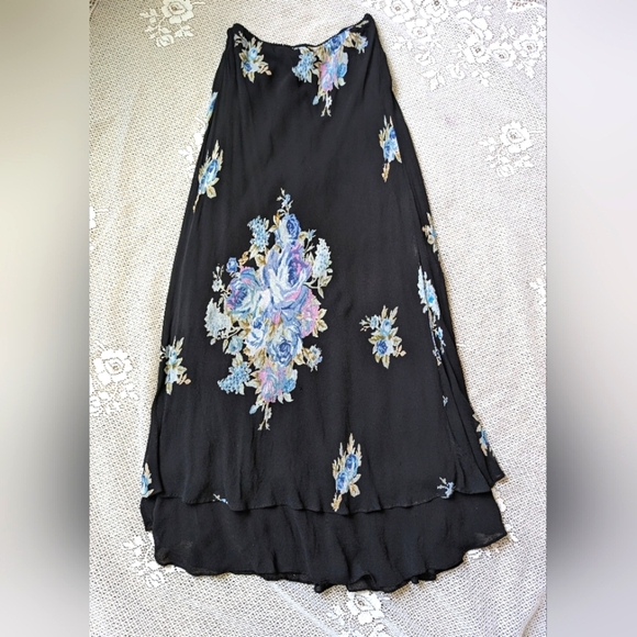 Y2K Lola P Boho Floral Maxi Skirt - Picture 1 of 4